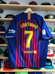 2018 Nike Barcelona FC Philippe Coutinho Soccer Jersey Size 2XL