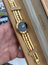 Load image into Gallery viewer, Vintage 1980s Gucci 3300M Gold Plated Watch w/ Box
