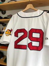 Load image into Gallery viewer, Vintage Majestic Cleveland Indians Satchel Paige Cooperstown Collection Jersey Size XL
