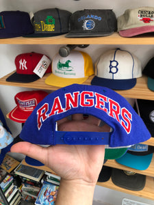 Vintage American Needle Texas Rangers Blockhead Wool Snapback
