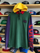 Load image into Gallery viewer, Polo Ralph Lauren Cold Wave Multi Color Hooded Polo Shirt Size Medium

