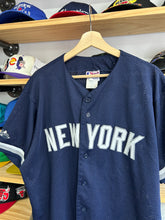 Load image into Gallery viewer, Vintage New York Yankees Majestic Batting Practice Spellout Jersey XL

