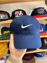 Load image into Gallery viewer, Vintage 90s Nike Navy Blue Swoosh SnapBack

