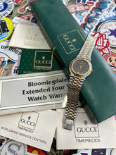 Load image into Gallery viewer, Vintage 1989 GUCCI 9000M Men’s Two Tone Quartz Watch New in Box
