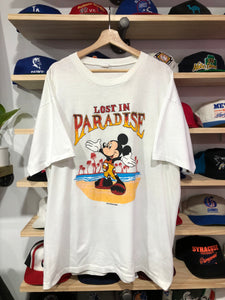Vintage Mickey Mouse Lost In Paradise Tee Size XL/XXL