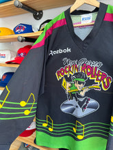 Load image into Gallery viewer, Vintage 90s Reebok RHI New Jersey Rockin’ Rollers Roller Hockey Jersey XL

