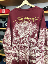 Load image into Gallery viewer, Vintage Ed Hardy All Over Print Tattoo Style Long Sleeve Tee Size 2XL

