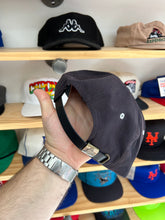 Load image into Gallery viewer, Vintage Yankees Black / Silver Custom Leather Strapback Hat
