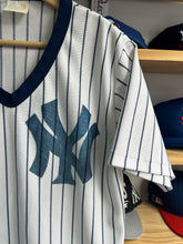Load image into Gallery viewer, Vintage 80s New York Yankees Pinstripe Polyester Pullover Jersey Medium

