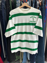 Load image into Gallery viewer, Vintage Logo 7 Oakland Athletics Striped Tee Medium
