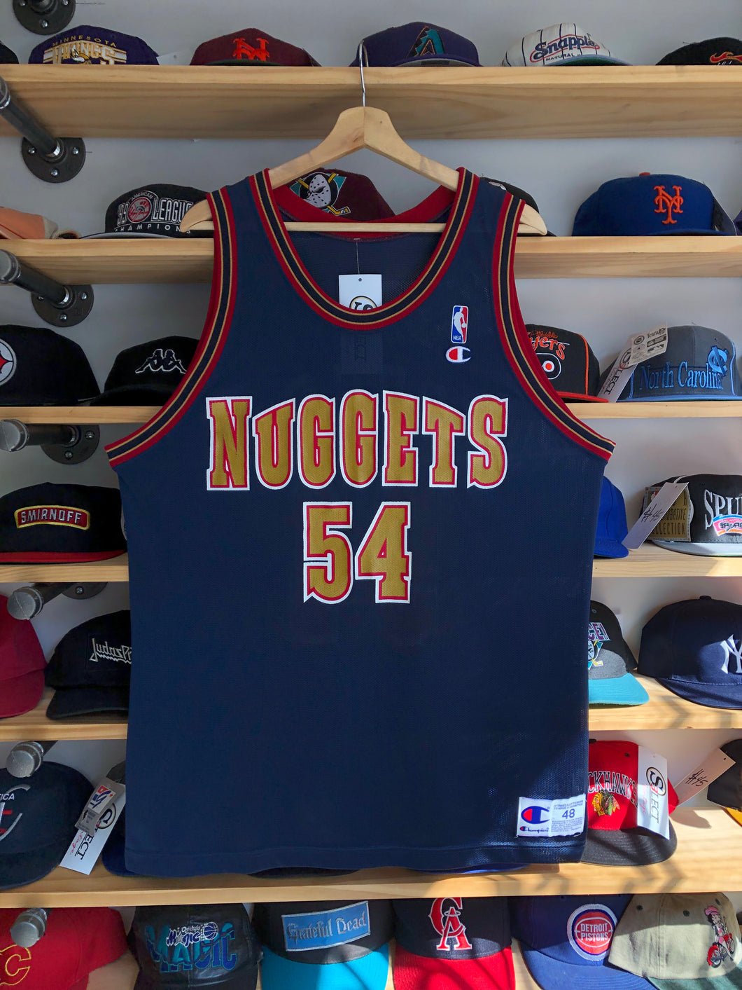 Vintage Denver Nuggets Rodney Rogers Champion Jersey 48 XL