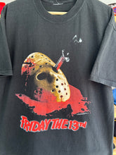Load image into Gallery viewer, Vintage 1997 Friday the 13th Jason Voorhees Blue Grape Tee Large
