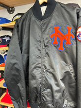 Load image into Gallery viewer, Vintage 1980s Starter New York Mets Black Satin Jacket Sz XL
