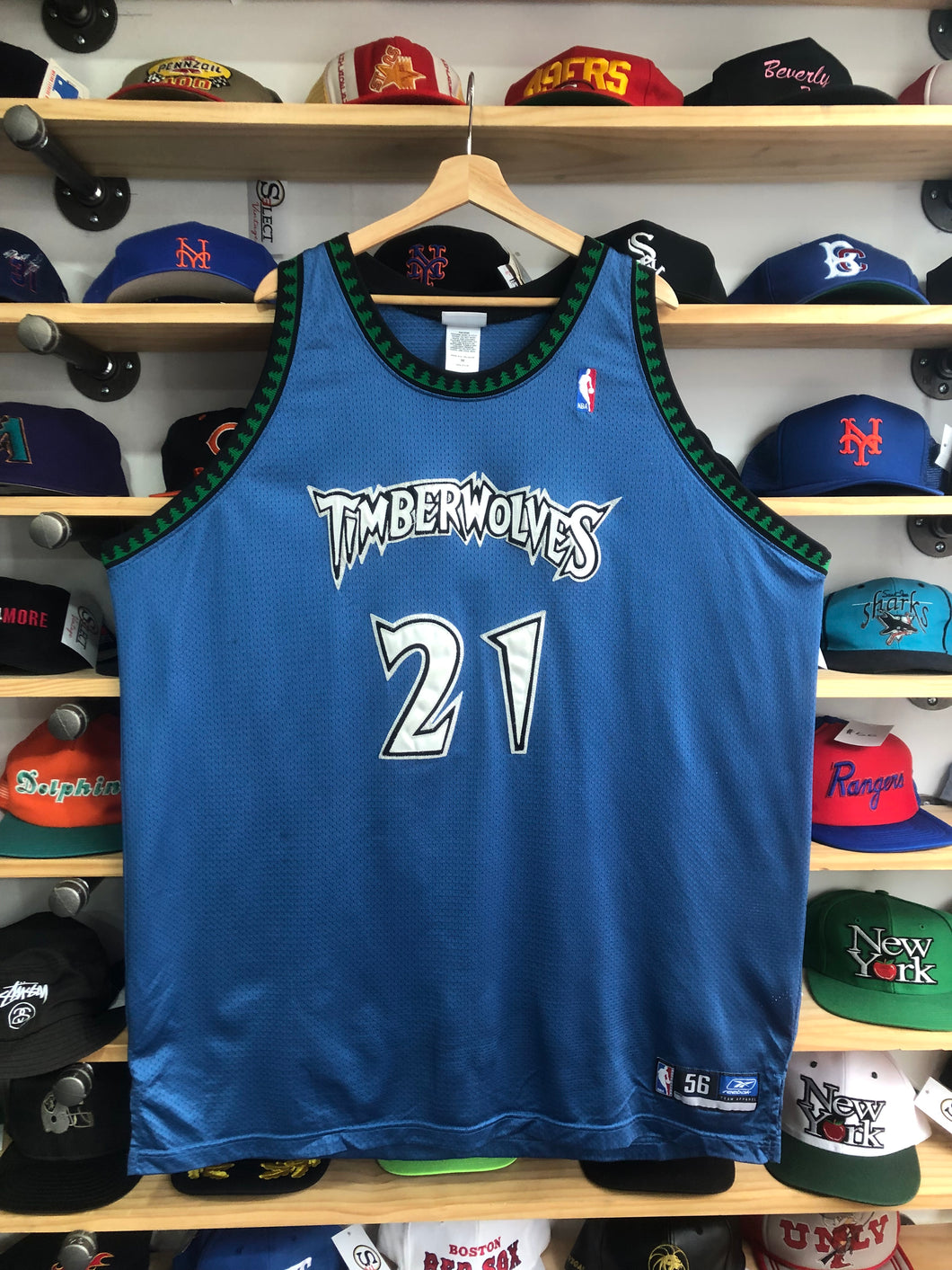 Vintage Reebok Minnesota Timberwolves Kevin Garnett Authentic Jersey Size 56/3XL