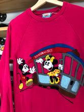 Load image into Gallery viewer, Vintage Sunday Comics Mickey &amp; Minnie Mouse San Francisco Crewneck Women’s Size Medium
