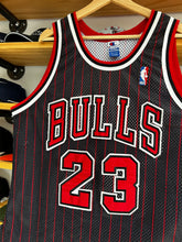 Load image into Gallery viewer, Vintage Champion Chicago Bulls Michael Jordan Pinstripe Authentic Jersey 44 Large
