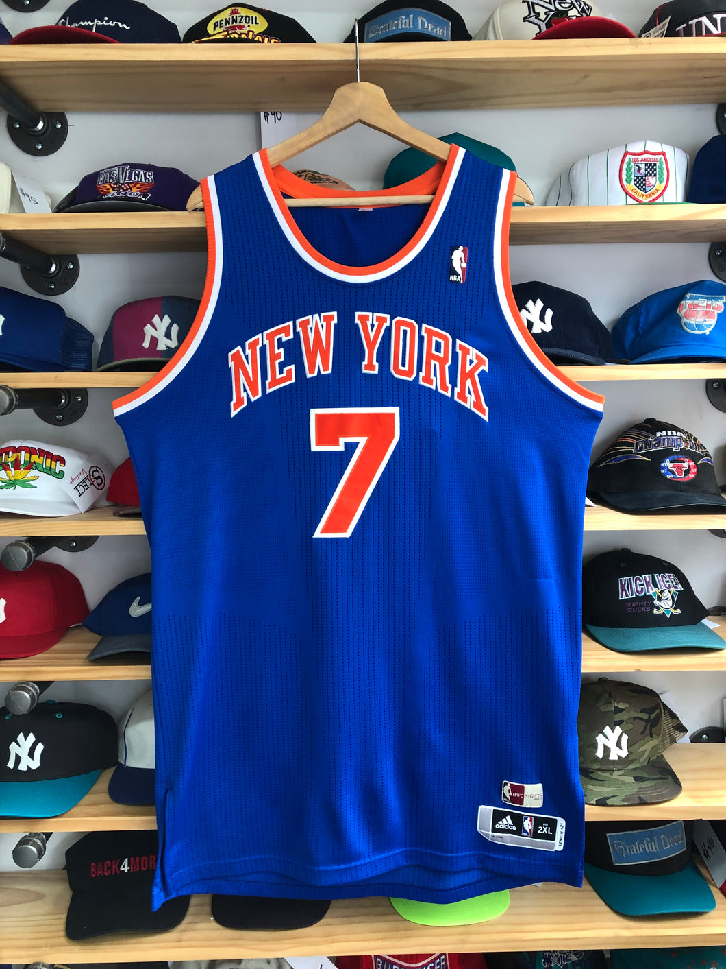 2010 Adidas New York Knicks Carmelo Anthony HWC Nights Authentic Jersey Size 2XL