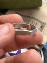 Load image into Gallery viewer, GUCCI .925 Silver Hexagon Ring Size 9.5
