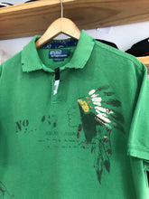 Load image into Gallery viewer, Deadstock Vintage Polo Ralph Lauren Indian Chief Stencil Collared Shirt Size Large
