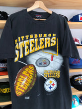 Load image into Gallery viewer, Vintage 1994 Magic Johnson’s Tees Pittsburgh Steelers Goal Post Tee Size L/XL
