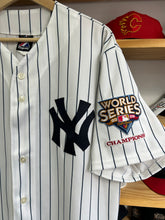 Load image into Gallery viewer, 2009 Majestic New York Yankees Nick Swisher World Series Patch Jersey Large
