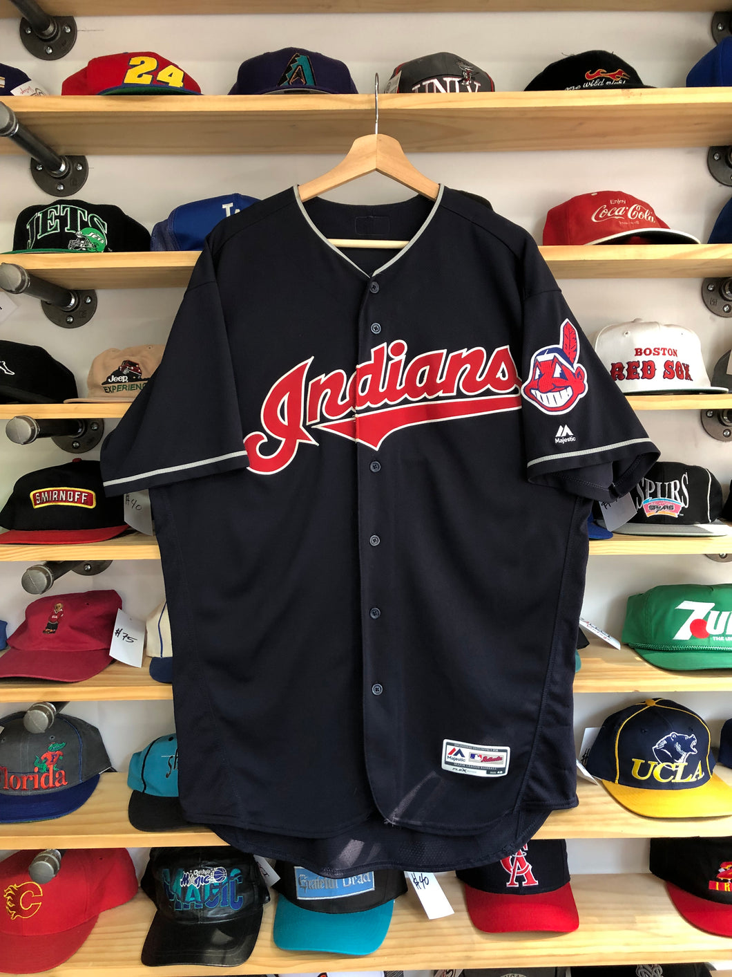 Vintage Majestic Cleveland Indians Francisco Lindor Authentic Jersey Size 48/XL