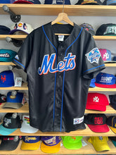 Load image into Gallery viewer, Vintage Majestic New York Mets 2000 World Series Patch Black Alternate Jersey L / XL
