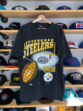 Load image into Gallery viewer, Vintage 1994 Magic Johnson’s Tees Pittsburgh Steelers Goal Post Tee Size L/XL

