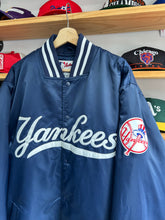 Load image into Gallery viewer, Vintage Majestic New York Yankees Script Dugout Jacket 2XL
