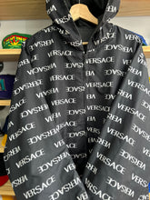 Load image into Gallery viewer, Vintage 90s Versace Jeans Couture Reversible Rainproof All Over Print Spellout Jacket XL
