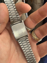 Load image into Gallery viewer, Vintage 1983 Seiko Steel Integrated Bracelet Blackout Dial Quartz Watch
