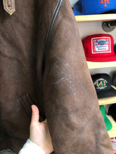 Load image into Gallery viewer, Vintage Calafate B-2 Chocolate Brown Shearling Bomber Size 2XL
