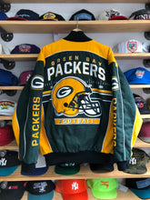 Load image into Gallery viewer, 2010s G-III NFL Green Bay Packers Football Field Bomber Jacket Size Large
