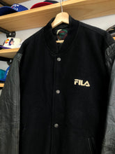 Load image into Gallery viewer, Vintage Fila Wool/Leather Varsity Style Jacket Size XL/2XL

