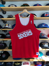 Load image into Gallery viewer, Vintage Champion Philadelphia 76ers Practice Mesh Reversible Jersey Size Large
