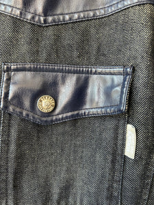 Vintage Versace Jeans Couture Denim / Leather Jacket Large