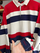 Load image into Gallery viewer, Vintage Polo Ralph Lauren Striped Red white Blue Rugby Large / XL

