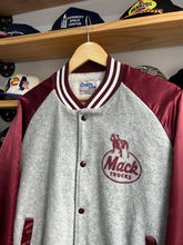 Load image into Gallery viewer, Vintage Chalk Line Mack Trucks Sherpa Lined Satin / Fleece Jacket L / XL
