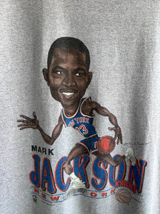 Vintage 1980s New York Knicks Mark Jackson Salem Caricature Tee Large
