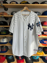 Load image into Gallery viewer, Vintage Majestic New York Yankees Pinstripe Jersey 2000 WS Patch 2XL
