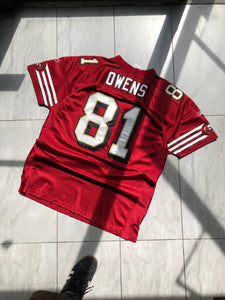 Vintage Reebok San Francisco 49ers Terrell Owens Authentic Jersey Size 54