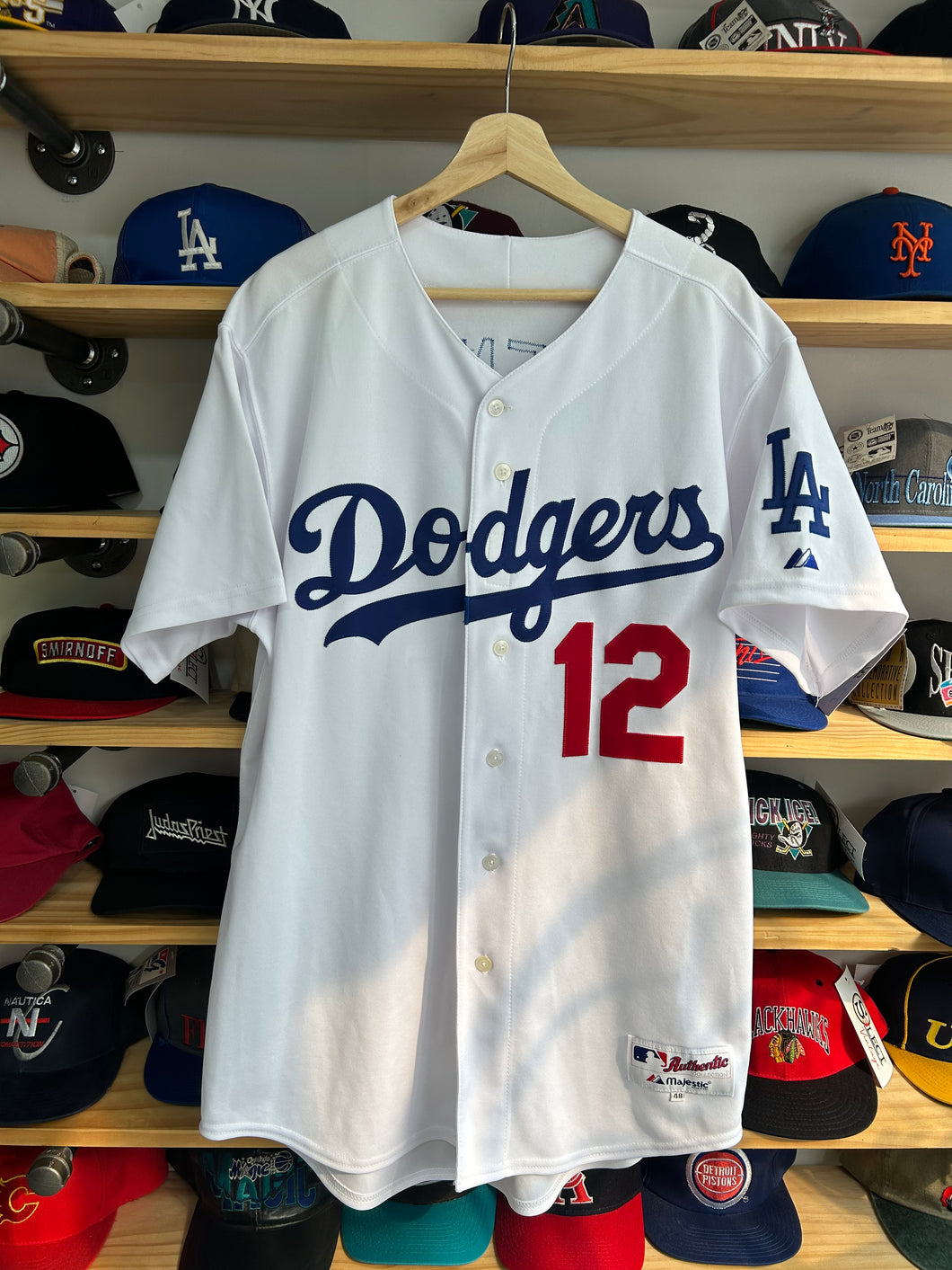 Vintage Los Angeles Dodgers Jeff Kent Authentic Majestic Jersey 48 XL