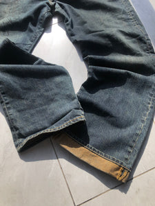 Vintage Ralph Lauren Rugby Patch Graphic Denim Jeans Size 36x34