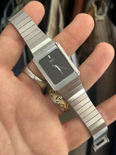 Load image into Gallery viewer, Vintage 1983 Seiko Steel Integrated Bracelet Blackout Dial Quartz Watch
