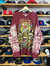 Load image into Gallery viewer, Vintage Ed Hardy All Over Print Tattoo Style Long Sleeve Tee Size 2XL
