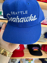 Load image into Gallery viewer, Vintage 1980s Sports Specialties Seattle Seahawks Single Line Wool Script Snapback
