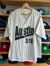 Load image into Gallery viewer, Vintage 90s Stone Cold Steve Austin 3:16 Pinstripe Baseball Jersey XL
