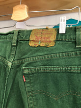 Load image into Gallery viewer, Vintage 1990’s Levi’s 554 Overdyed Green Denim Jeans Size 36x32
