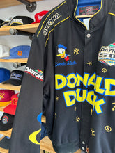 Load image into Gallery viewer, Vintage 2004 Jeff Hamilton Donald Duck Daytona 500 NASCAR Jacket 2XL
