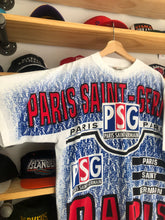 Load image into Gallery viewer, Vintage Nutmeg Paris Saint Germain Soccer PSG AOP Tee Size Large

